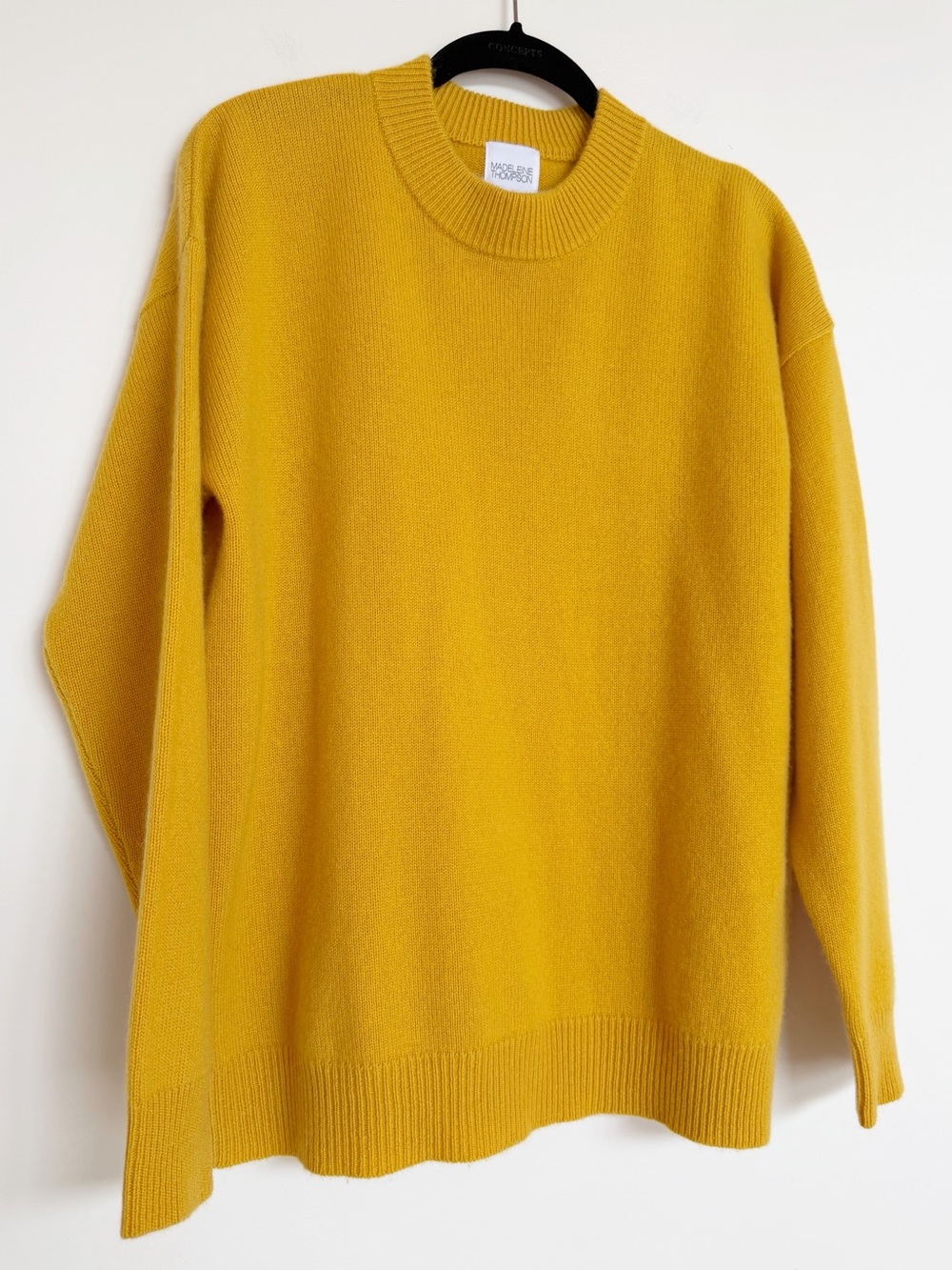 Madeleine Thompson Yellow Wool Cashmere Sweater Size Medium